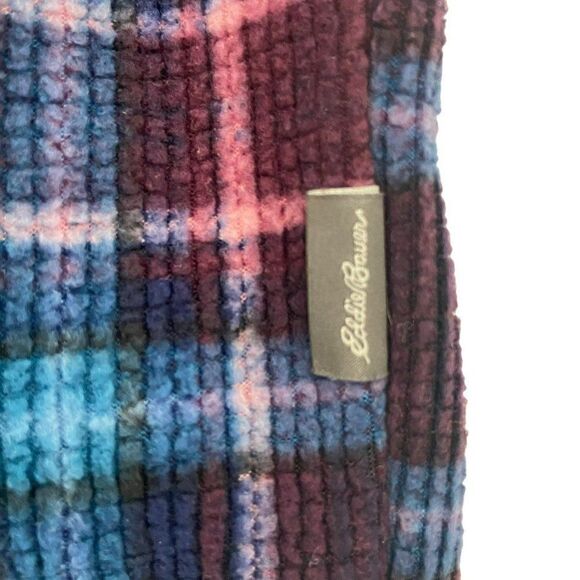 Eddie Bauer Sleepwear Plaid Womens Sleep Shorts Blue/Burgundy Large - Picture 4 of 7